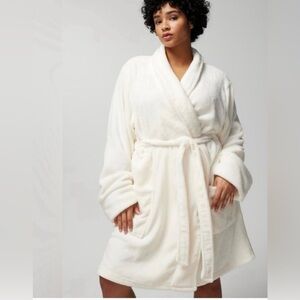 Soma Plush Short Robe XXL Ivory NIP Ret $79